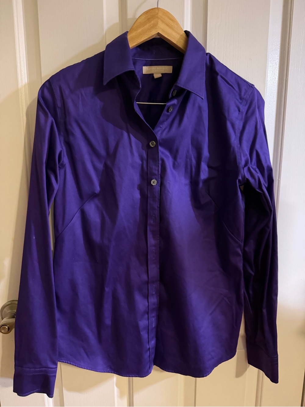 Banana Republic Purple Button-Down Long Sleeve Shirt